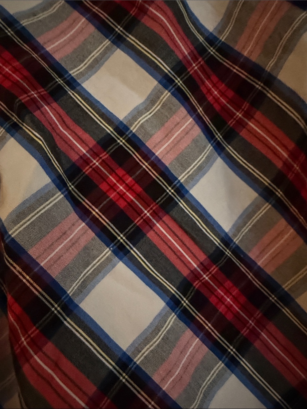 J. Crew Diagonal Plaid Puff-Sleeve Blouse - Red, Blue & White - Picture 6 of 6
